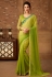 Green chiffon embroidered festival wear saree  507